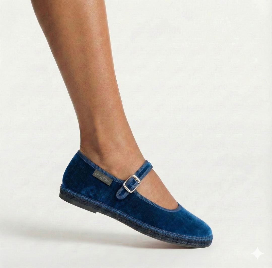 Lasorina Ballerine Mary Jane -  blu paritone