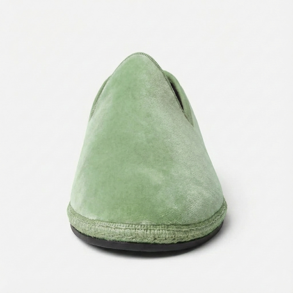 Espadrillas Lasorina in velluto italiano - Verde chiaro