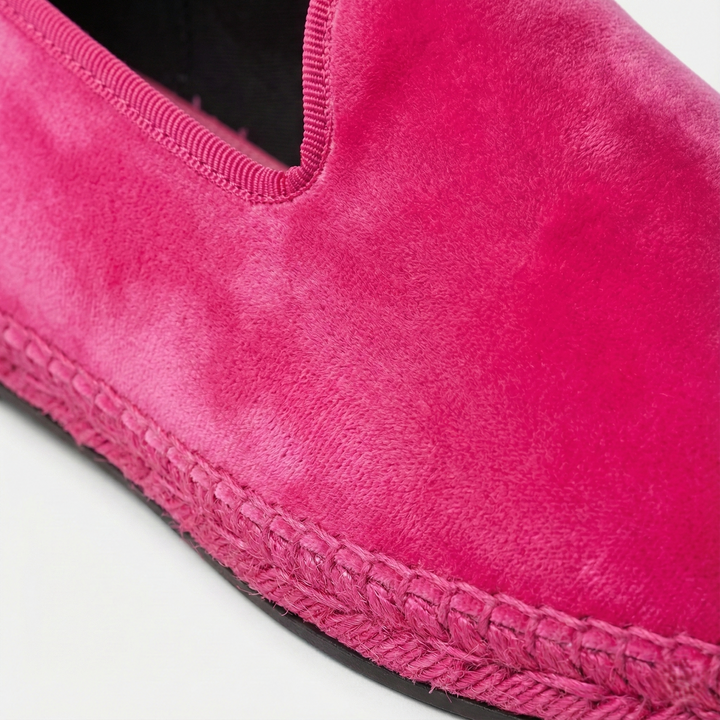 Espadrillas Lasorina in velluto italiano - Rosa