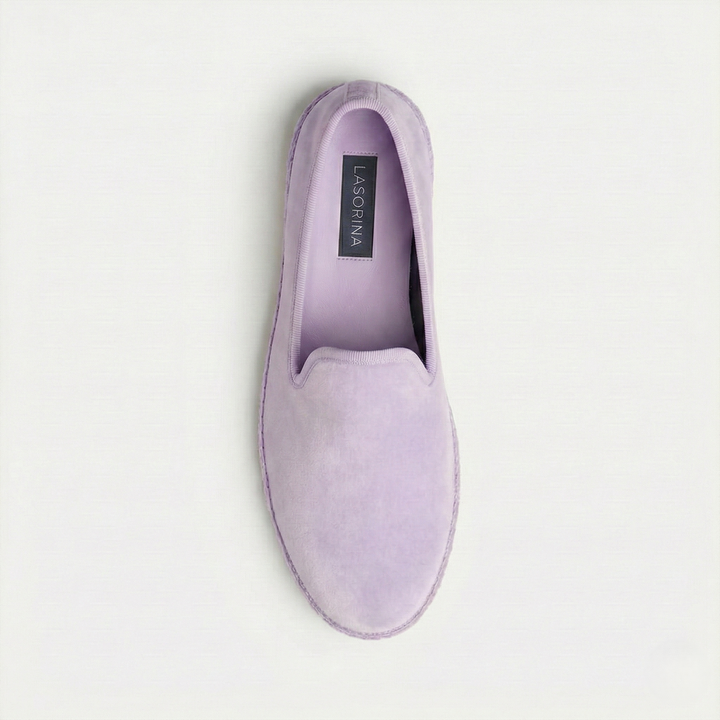 Espadrillas Lasorina in velluto italiano - Viola pastello