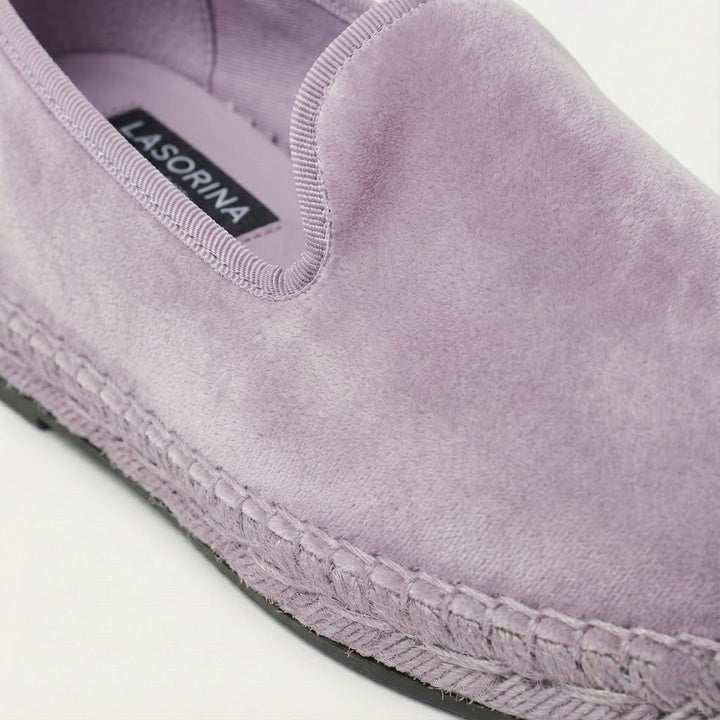 Espadrillas Lasorina in velluto italiano - Viola pastello