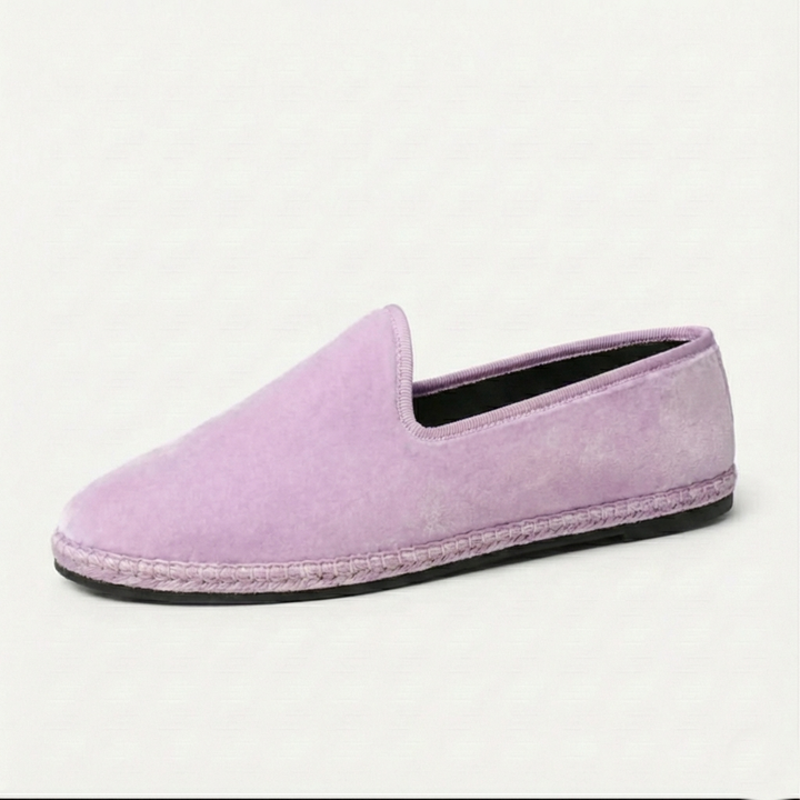 Espadrillas Lasorina in velluto italiano - Viola pastello