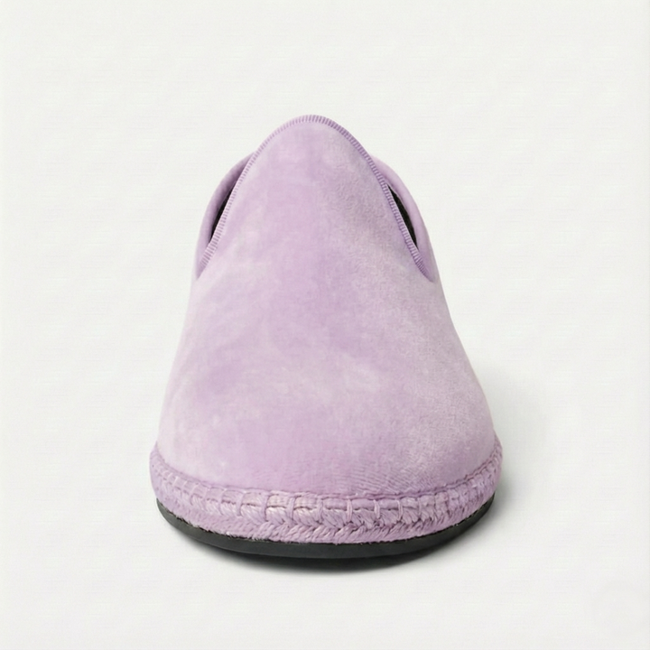 Espadrillas Lasorina in velluto italiano - Viola pastello